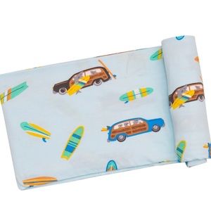 Angel Dear Woody Surf Sharks Swaddle NWT